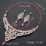 Hapibuy Crystal Wedding Jewelry Set Necklace Earring Set For Women and Brides Rose Gold and Silver Bridal Statement Jewelry Sets Hapibuy Crystal Wedding Jewelry Set Necklace Earring Set For Women and Brides Rose Gold and Silver Bridal Statement Jewelry Sets