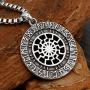 Sun Wheel Black Sun Kolovrat Pagan Amulet Slavic Symbol Warrior Talisman Necklace Handcrafted Norse Jewelry