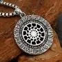 Sun Wheel Black Sun Kolovrat Pagan Amulet Slavic Symbol Warrior Talisman Necklace Handcrafted Norse Jewelry