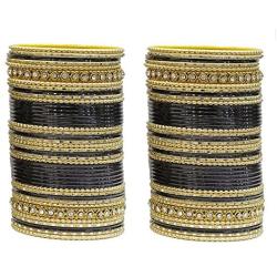 MUCH-MORE Traditional Colourful Metal Bangles for Karva Chauth & Wedding Use for Women & Girls