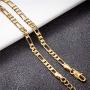 kelistom Customised Letter 18k Gold Plated 4mm Figaro Chain Initial Anklet for Women Fashion Ankle Bracelet 1-7 Letters Available
