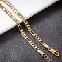 kelistom Initial Charm 5mm Wide Figaro Chain 18K Gold Plated Bracelet for Women Men Teen Girls Boys 26 Letters Alphabets Friendship Bracelets with Extension