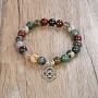Self-Discovery Yoga Beads Mala Bracelet Jewelry with Infinity Knot Celtic Charm for Men or Women
