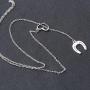 AKTAP Simple Lucky Horseshoe Lariat Y Necklace Stirrup Necklace Love Heart Pendant Necklace Gift for Women Girls