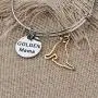 BAUNA Dog Mom Bracelets for Women Golden Mama Expandable Bangle for Golden Retriever Owner Dog Lover Gift