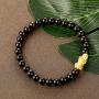 Feng Shui Black Obsidian Wealth Bracelet for Women Attract Wealth Bracelet Pixiu Piyao Bracelet Good Luck Bracelets for Men