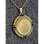American Coin Treasures Italian 20 Lira Coin Pendant Necklace - Italian 20 Lire Goldtone Pendant with Faceted Round Jet Glass Stones| Italian Medallion Pendant American Coin Treasures Italian 20 Lira Coin Pendant Necklace - Italian 20 Lire Goldtone Pendant with Faceted Round Jet Glass Stones| Italian Medallion Pendant