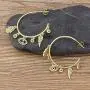 OUCHUANG Evil Eye Palm Wing Earrings Jewelry Gift for Women Girls with14K Gold CZ Large Circle, Womens Crystal Jewelry