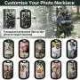 GoldChic Jewelry Personalized Photo Necklace for Men Women, Customized Round/Heart/Square Memory Picture Medallion Pendant Wheat Chain Hip Hop Jewelry, Multi Chain Length 18-30 inches (with Gift Box)