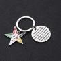 BAUNA OES Sorority Gifts Order of The Eastern Star Keychain to Be A Star You Must Shine Your Light Masonic Jewelry for Her