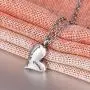 COCO Park Love Heart Stainless Steel Urn Pendant Necklace Ash Memorial Keepsake Cremation Jewelry