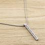 Lademayh Bar Necklace Engraved Inspirational Word Necklaces for Women, Stainless Steel Vertical Personalized Necklace with 20''+2'' Chain