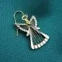 Silver Gold Two Tone Angel Dangle Earrings For Women Girls Christmas Gifts Alloy RareLove