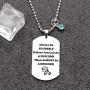 CAROMAY Unicorn Pendant Necklace Dog Tag Inspirational Ball Neck Lace Lucky Birthstone Jewerly Always Be Yourself