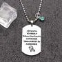 CAROMAY Unicorn Pendant Necklace Dog Tag Inspirational Ball Neck Lace Lucky Birthstone Jewerly Always Be Yourself