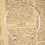 RUBYCA 20pcs White Silver Plated Bangle Bracelet Screw End Ball Cuff Charm Beads DIY Jewelry RUBYCA 20pcs White Silver Plated Bangle Bracelet Screw End Ball Cuff Charm Beads DIY Jewelry