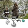 WSNANG Outlander Inspired Jewelry Scottish Thistle Dragonfly Charm Love Knot Bracelet Outlander Fans Gift