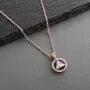 Mariell 14K Rose Gold Plated AA Recovery Necklace CZ Unity Pendant - Great Jewelry Gift for Sober Women Mariell 14K Rose Gold Plated AA Recovery Necklace CZ Unity Pendant - Great Jewelry Gift for Sober Women