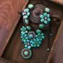 MAYTRY High-end Designer Design Bohemian Turquoise Necklace, Handmade Imported Wax Thread, Retro Fashion and Generous MAYTRY High-end Designer Design Bohemian Turquoise Necklace, Handmade Imported Wax Thread, Retro Fashion and Generous