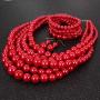 HaHaGirl Faux PearlStrands Jewelry Sets for Women Include Necklace Bracelet and Earrings Set