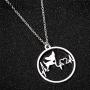Eiffy Cartoon Chihuahua ECG Heartbeat Puppy Dog Earrings Pendant Necklace Pet Animal Hypoallergenic Jewelry for Women