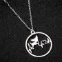 Eiffy Cartoon Chihuahua ECG Heartbeat Puppy Dog Earrings Pendant Necklace Pet Animal Hypoallergenic Jewelry for Women