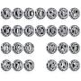 ChicSilver 925 Sterling Silver Alphabet Letter A-Z Charms Initial Cubic Zirconia Charms Beads for Bracelets Necklaces(with Gift Box)