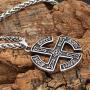 GuoShuang Kolovrat Knot Amulet Slavs Stainless Steel Pendant Necklace