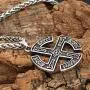 GuoShuang Kolovrat Knot Amulet Slavs Stainless Steel Pendant Necklace GuoShuang Kolovrat Knot Amulet Slavs Stainless Steel Pendant Necklace