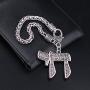 VASSAGO Ancient Jewish Hebrew Letter Chai Amulet Pendant Good Luck Symbol Wheat Chain Bracelet