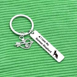 I Love My German Shepherd Keychain German Shepherd Lover Gifts Dog Person Jewelry