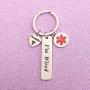BEKECH Pacemaker Keychain Medical Alert Emergency Medical Technician Gift Heart Patient Medical Jewelry Keyring Gift