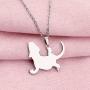 BEKECH Bearded Dragons Necklace Lizard Gift Gecko Lizard Charm Pendant Necklace Animal Lizard Jewelry Gift for Bearded Dragon Mom Pet Lizard Lover Reptile Gift