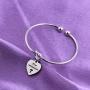 MAOFAED First Communion Gift Goddaughter Bracelet Bapitism Pearl Bracelet Knot Cuff for Her