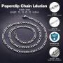 Ldurian Stainless Steel Chain, Non Tarnish Necklace for Men Women, Rope Figaro Box Rolo Chain, Cheap Silver Gold Jewelry, Gift for Husband Son