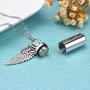 Cat Eye Jewels Pendant Urn Necklace for Humen Ashes Stainless Keepsake Memorial Ash Holder