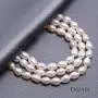 JYX JEWELRY 3 Strands Pearl Necklace Classic 5-5.5mm Triple Strand Oval White Pearl Choker Necklace for Women JYX JEWELRY 3 Strands Pearl Necklace Classic 5-5.5mm Triple Strand Oval White Pearl Choker Necklace for Women