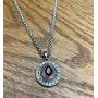 Interchangeable Mini 12mm Snap Jewelry Rhinestone Halo Pendant & Stainless Steel Chain 19'' + 3'' Ext My Prime Gifts