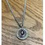 Interchangeable Mini 12mm Snap Jewelry Rhinestone Halo Pendant & Stainless Steel Chain 19'' + 3'' Ext My Prime Gifts