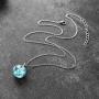 Blue Sky White Clouds Luminous Resin Transparent Ball Pendant Necklace Creative Funny Jewelry for Women Men Gift