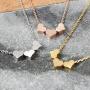 RIAH FASHION Dainty Romantic Charm Necklace - Minimal Pendant Delicate Chain Heart, Love Message Girlfriend, Valentines Mothers Day Jewelry Gift