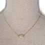 Humble Chic Simulated Druzy Delicate Necklace for Women - Gold-Tone Dainty Chain-Link Simple Pendant Choker - Minimalist Created Geode Stone Charm