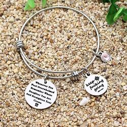 JQFEN Inspirational Jewelry Bracelets Whenever You Feel Overwhelmed Remember Inspirational Gift for Daughter