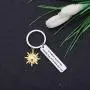 CYTING to Brighten Up Your Day Sending Hugs and Kisses Your Way Gold Tone Sun Keychain Inspirational Jewelry Motivational Gift for Family Best Friends