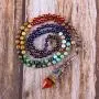 Bivei 7 Chakra Healing Necklace with Real Stones 12 Faceted Prism Witch Pendulum Crystal Gemstone Hand Knotted 108 Beads for Meditation Anxiety Yoga Beads Bivei 7 Chakra Healing Necklace with Real Stones 12 Faceted Prism Witch Pendulum Crystal Gemstone Hand Knotted 108 Beads for Meditation Anxiety Yoga Beads