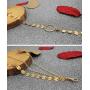 Suyi Stylish Layered Sequins Choker Necklace with Thin Long Chain Pendant for Women Lady Girl