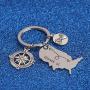 WUSUANED Long Distance Relationship Gift Worth It USA Map Keychain Going Away LDR Gift for BFF Couple Family