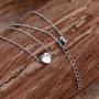MEGIDESI Heart Necklace and Bracelet Set
