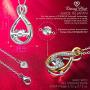 DANCING HEART Jewelry Gifts for Mom 925 Sterling Silver AAA CZ Women Necklaces Chic Jewelry Round Infinite Necklace With Gift Box Beautiful for Girls Girlfriend Wife
