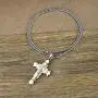 YL Cross Necklace for Men Stainless Steel Crucifix Pendant Rolo Chain Jewelry YL Cross Necklace for Men Stainless Steel Crucifix Pendant Rolo Chain Jewelry